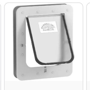 Hakuna Pets Medium White Deluxe Aluminum Pet Door New
